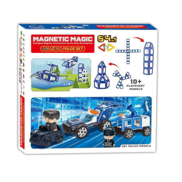 Magnetic Magic Police (84 Pieces)