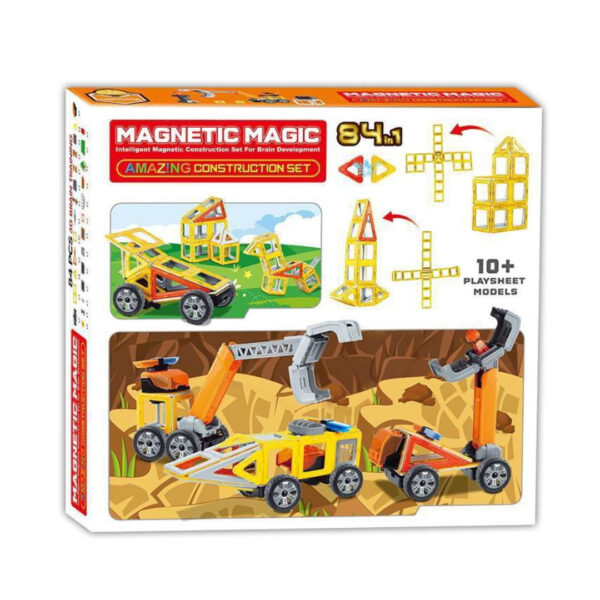 Magnetic Magic Construction Set (84 Pieces)